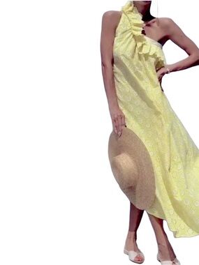 Vita Grace | Dresses | Vita Grace Knotted Metallic Dress S Gold Bronze Maxi  Front Slit Vneck Cutout | Poshmark